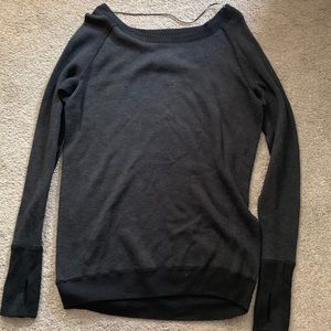 Charcoal/black reversible lululemon sweater